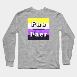 Fae-Faer Pronouns: Non-Binary Long Sleeve T-Shirt